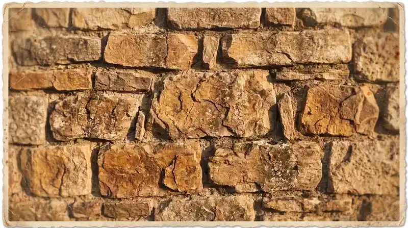 Foto primer plano de un muro de piedra tipo mampostería realizado con Tematización donde se puede ver que cada piedra es totalmente distinta de otra